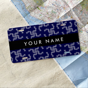 Christmas Garland, Blue, Your name, Personalize License Plate