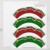 Christmas Garland Cupcake Cosie - RED and GREEN (Front/Back)
