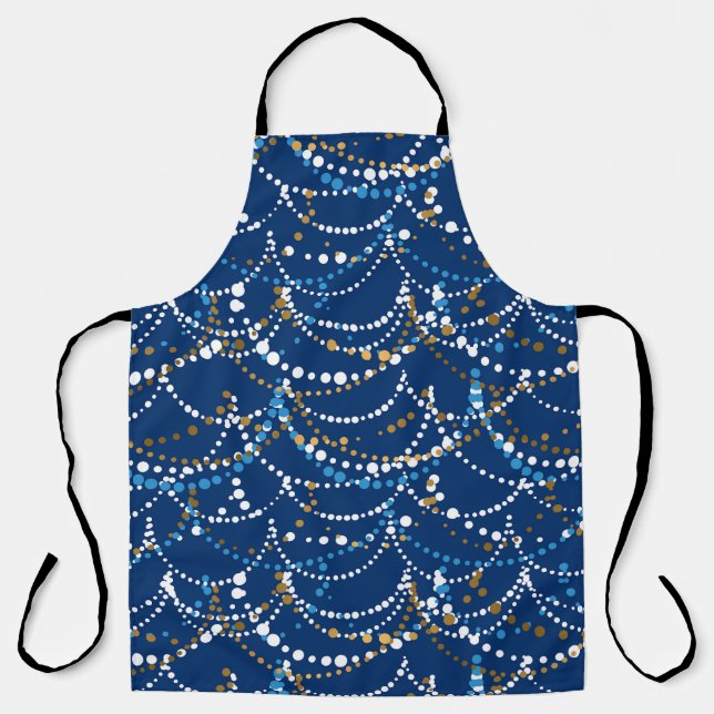 Christmas garland: festive seamless pattern apron (Front)