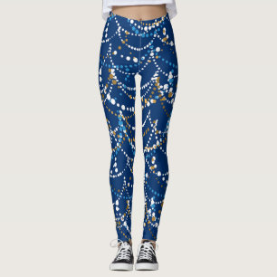 Christmas garland: festive seamless pattern leggings