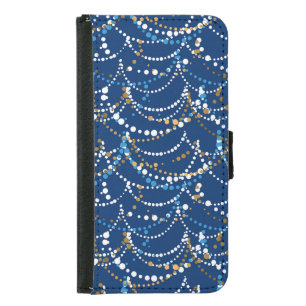 Christmas garland: festive seamless pattern samsung galaxy s5 wallet case