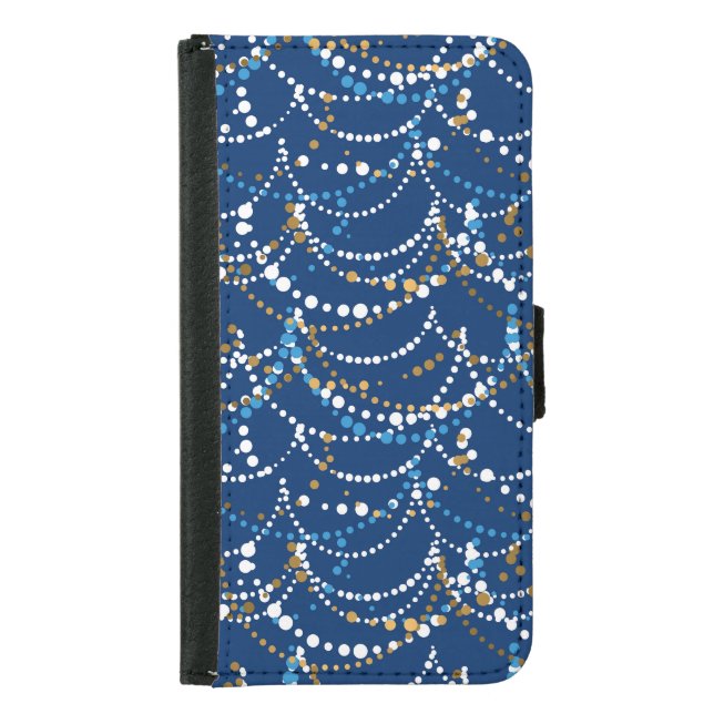 Christmas garland: festive seamless pattern samsung galaxy wallet case (Front)