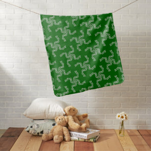 Christmas Garland Green, Christmas Decoration Baby Blanket