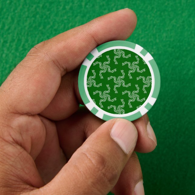 Christmas Garland Green, Christmas Decoration Poker Chips (Hand)