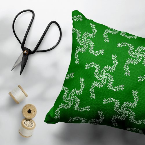 Christmas Garland Green Christmas Decoration Xma Accent Pillow