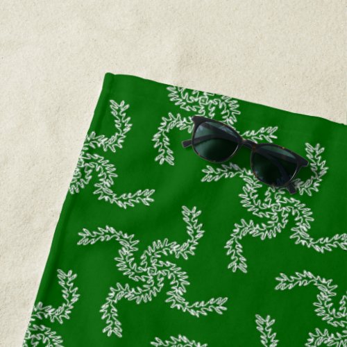 Christmas Garland Green Christmas Decoration Xma Beach Towel