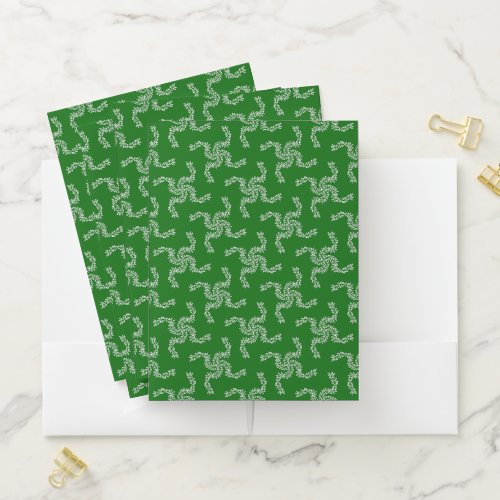 Christmas Garland Green Christmas Decoration Xma Pocket Folder