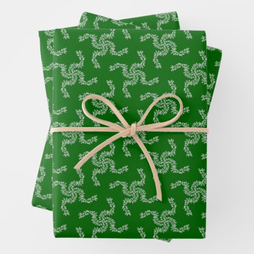 Christmas Garland Green Christmas Decoration Xma Wrapping Paper Sheets