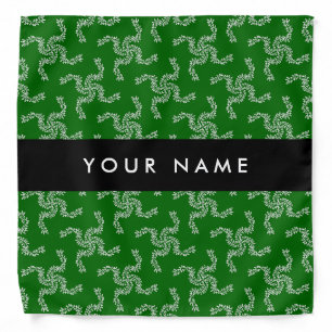 Christmas Garland, Green, Your name, Personalize Bandana