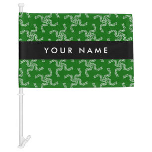 Christmas Garland, Green, Your name, Personalize Car Flag
