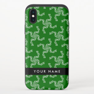 Christmas Garland, Green, Your name, Personalize iPhone XS Slider Case