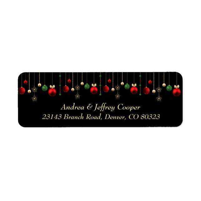 Christmas Garland Holiday Label (Front)