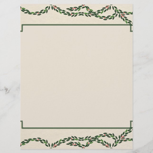 Christmas Garland Letterhead (Front)