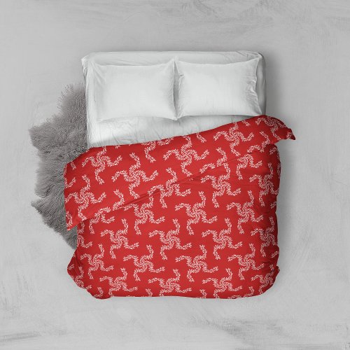 Christmas Garland Red Christmas Decoration Xmas Duvet Cover