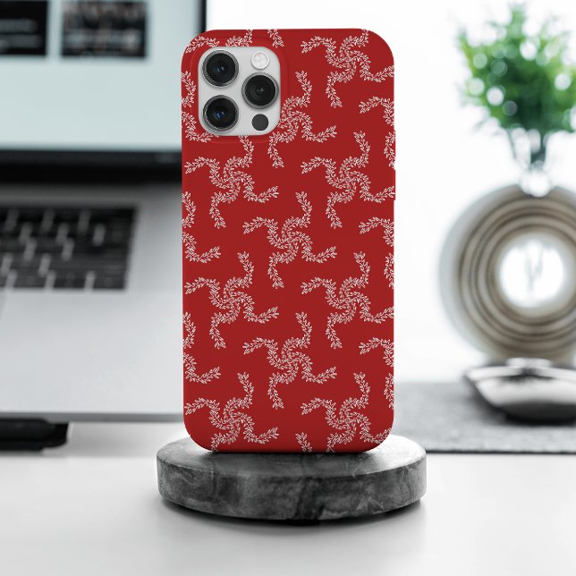 Christmas Garland Red, Christmas Decoration, Xmas iPhone Case (Creator Uploaded)
