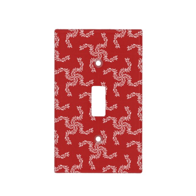 Christmas Garland Red, Christmas Decoration, Xmas Light Switch Cover (Front)