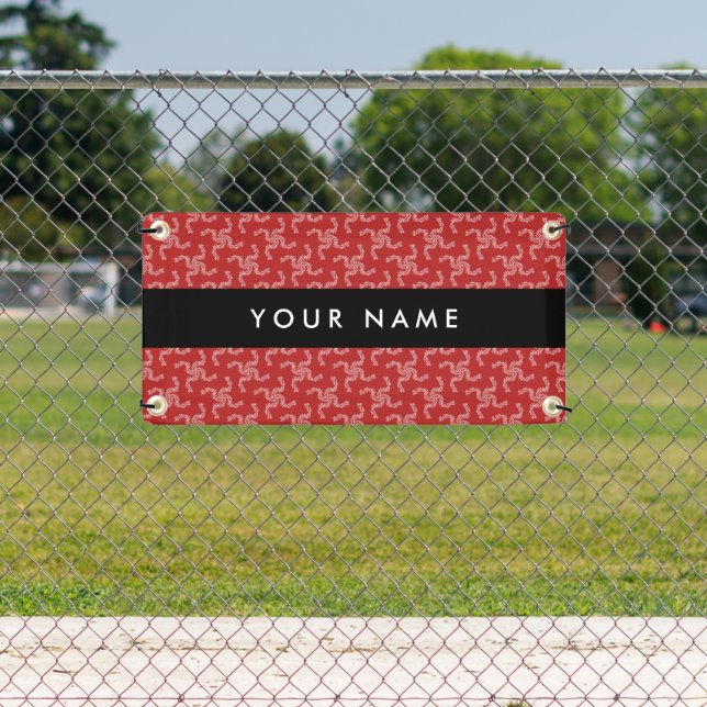 Christmas Garland, Red, Your name, Personalize Banner (Insitu)