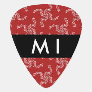 Christmas Garland, Red, Your name, Personalize Guitar Pick
