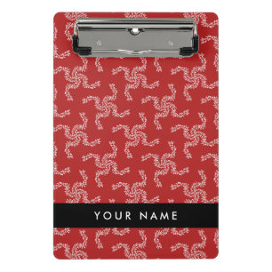 Christmas Garland, Red, Your name, Personalize Mini Clipboard