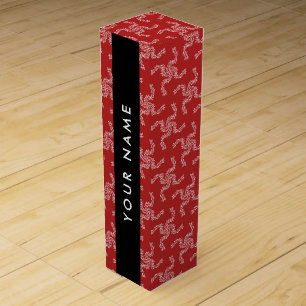 Christmas Garland, Red, Your name, Personalize Wine Box