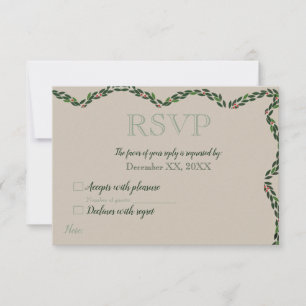 Christmas Garland RSVP Card