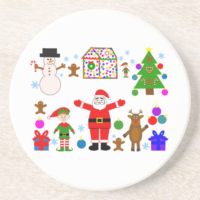 Christmas Gathering #1 Coaster (Front)