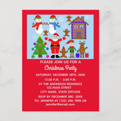 Christmas Gathering 2 Invitation Postcard