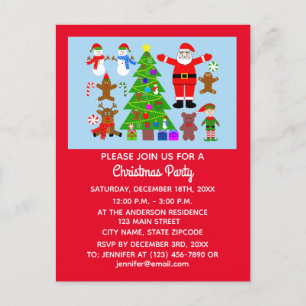 Christmas Gathering #3 Invitation Postcard