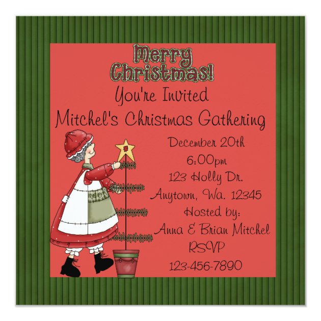 Christmas Gathering Invitations  Zazzle.com