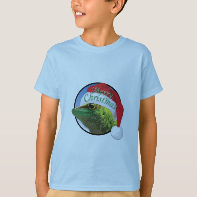Christmas Gecko - Kids' Basic T-Shirt (Front)