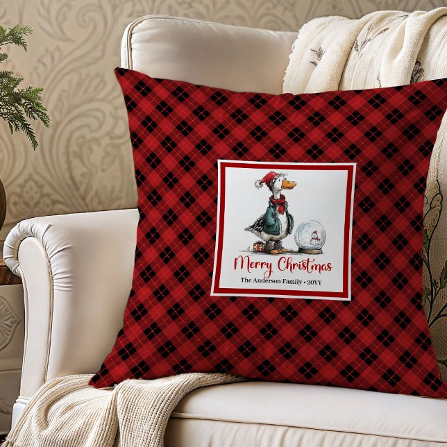 Christmas Geese Minimalist Throw Pillow Decor (Christmas Geese Minimalist Throw Pillow Decor)