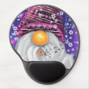Christmas Gel Mouse Pad Gnome In Purple Hat
