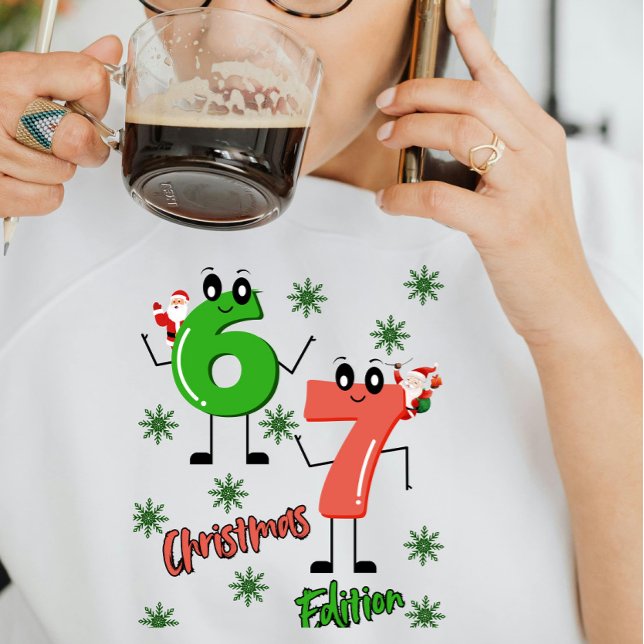 Christmas Gen Alpha 6 7 Meme Cartoon  Sweatshirt (Creator Uploaded)