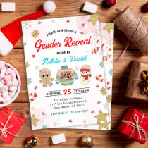 Christmas Gender Reveal Baby Shower  Invitation