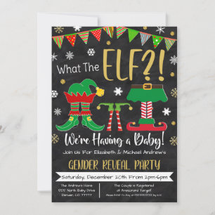Christmas Gender Reveal Party Invitation