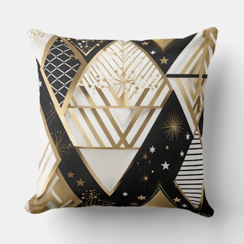 christmas geometric shapes pillow