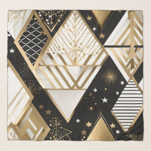 christmas geometric shapes scarf