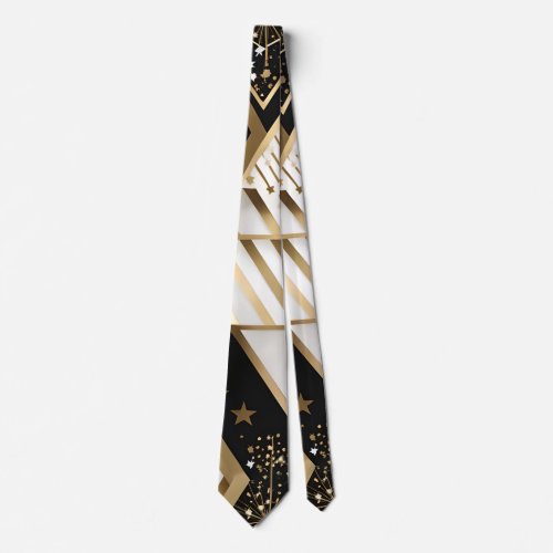 christmas geometric shapes tie