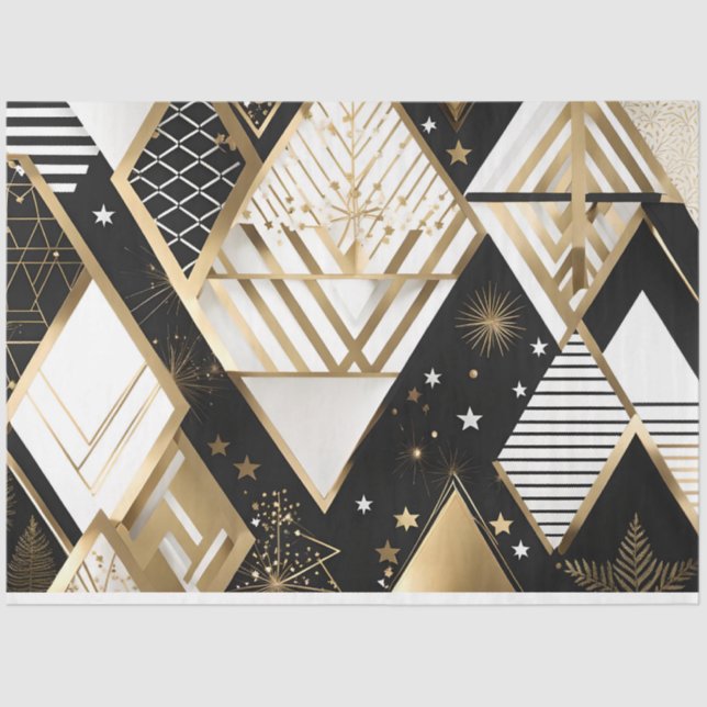 christmas geometric shapes tissue paper (Front)