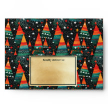 Christmas Geometric Tree Pattern Trendy Style