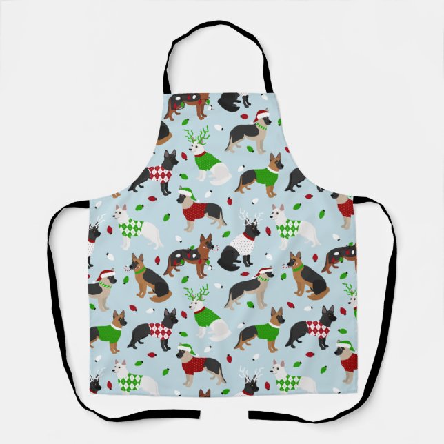 Christmas German Shepherd Apron (Front)