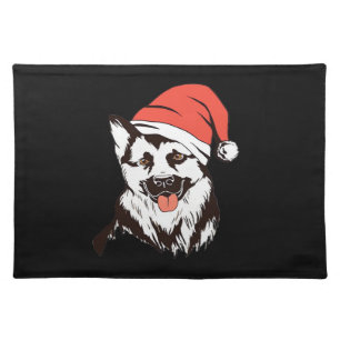 Christmas German Shepherd Classic T-Shirt Cloth Placemat