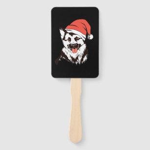 Christmas German Shepherd Classic T-Shirt Hand Fan