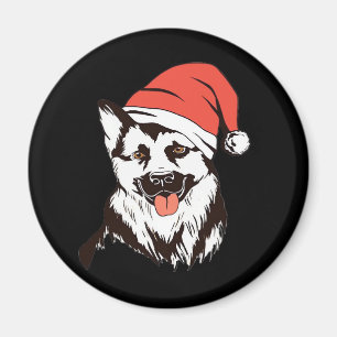 Christmas German Shepherd Classic T-Shirt Magnet