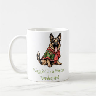 Christmas German Shepherd Coffee Mug