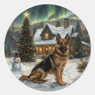 Christmas German Shepherd Dog Sign