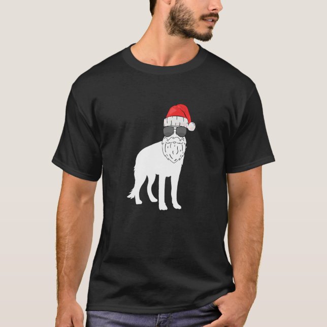 Christmas German Shepherd Has Dressed Itself As Sa T-Shirt (Front)