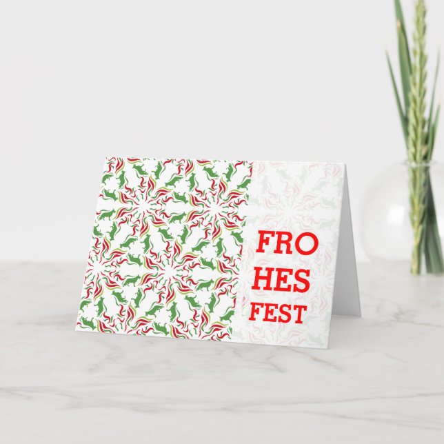 Christmas German Shepherd Holiday Card (Front)