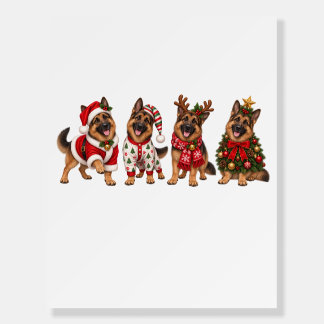 Christmas German Shepherd Holiday Friends Foam Board