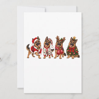 Christmas German Shepherd Holiday Friends Note Card